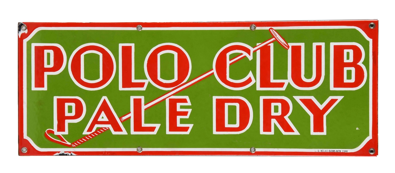 PORCELAIN POLO CLUB PALE DRY SIGN. 