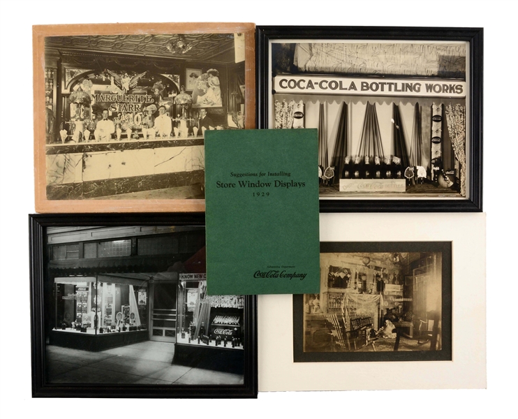 LOT OF COCA COLA PHOTOS & 1929 DISPLAY BOOKLET.