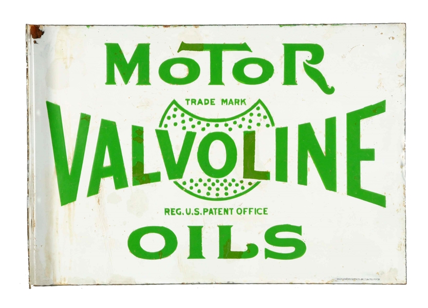 VALVOLINE MOTOR OILS PORCELAIN SIGN.