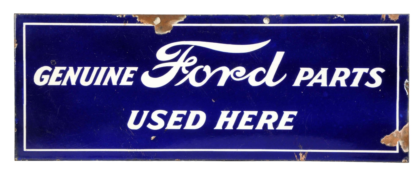 GENUINE FORD PARTS "SOLD HERE" PORCELAIN SIGN.