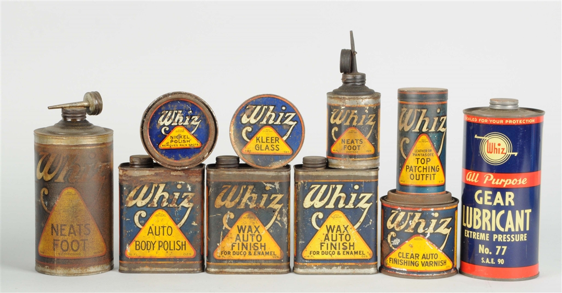 LOT OF 10:  WHIZ CANS.