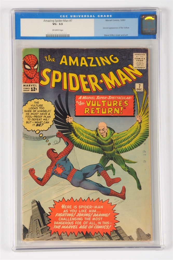 AMAZING SPIDER-MAN #7 CGC 3.5 1963 VG- COMIC BOOK