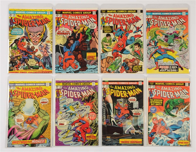 LOT OF 8: AMAZING SPIDER-MAN COMIC BOOKS #138 - #145