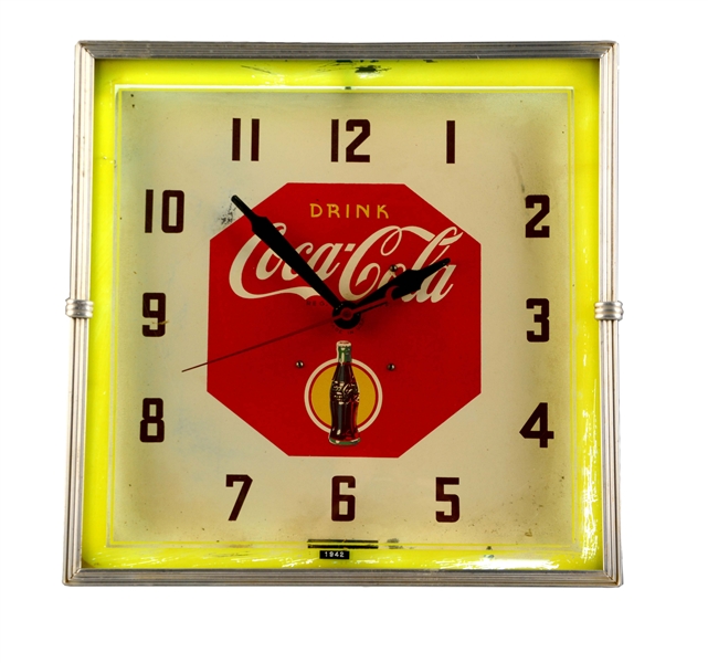 Lot Detail S Coca Cola Neon Clock