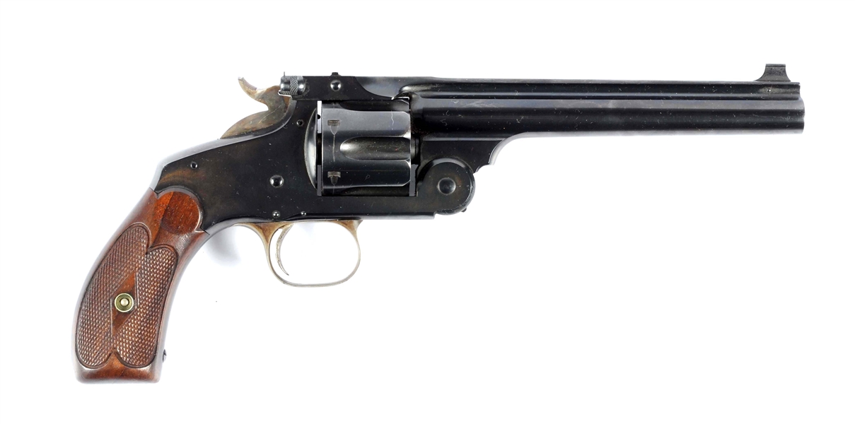 (A) AS NEW FACTORY REFINISHED (1919) S&W NO. 3 SINGLE ACTION .44 TARGET REVOLVER.