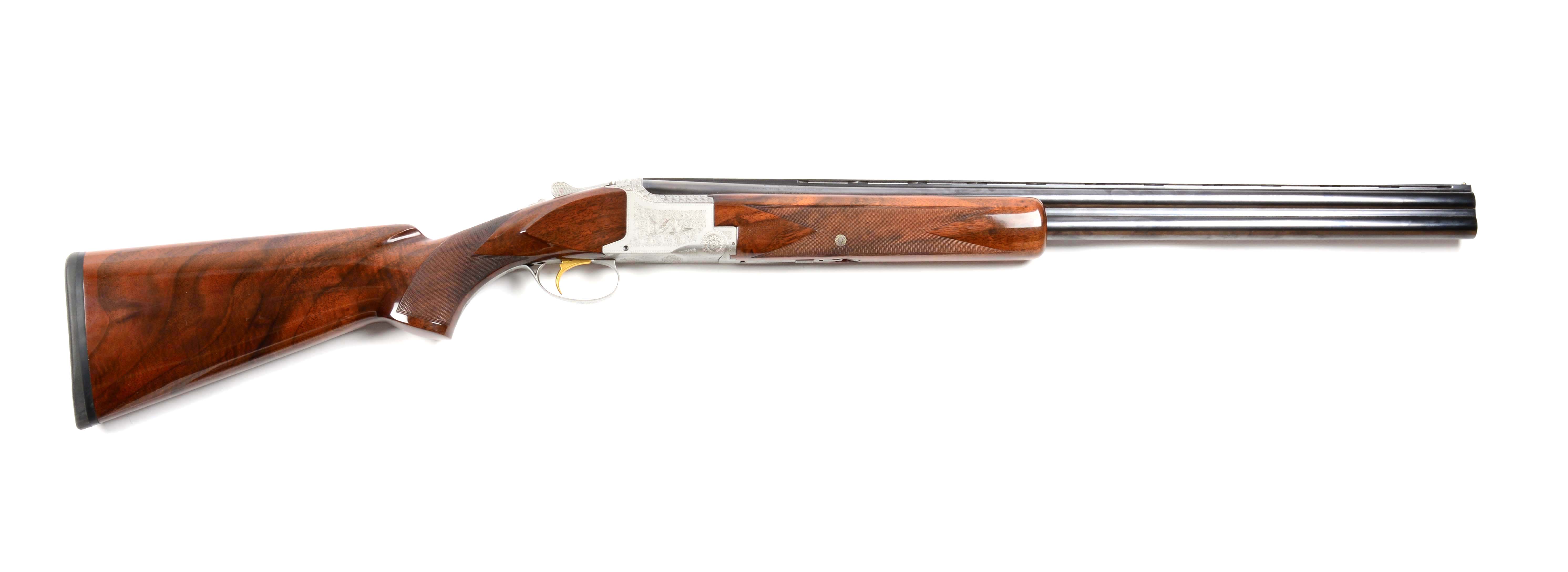(M) Belgian Browning Superposed Pigeon Grade Boxlock Shotgun.