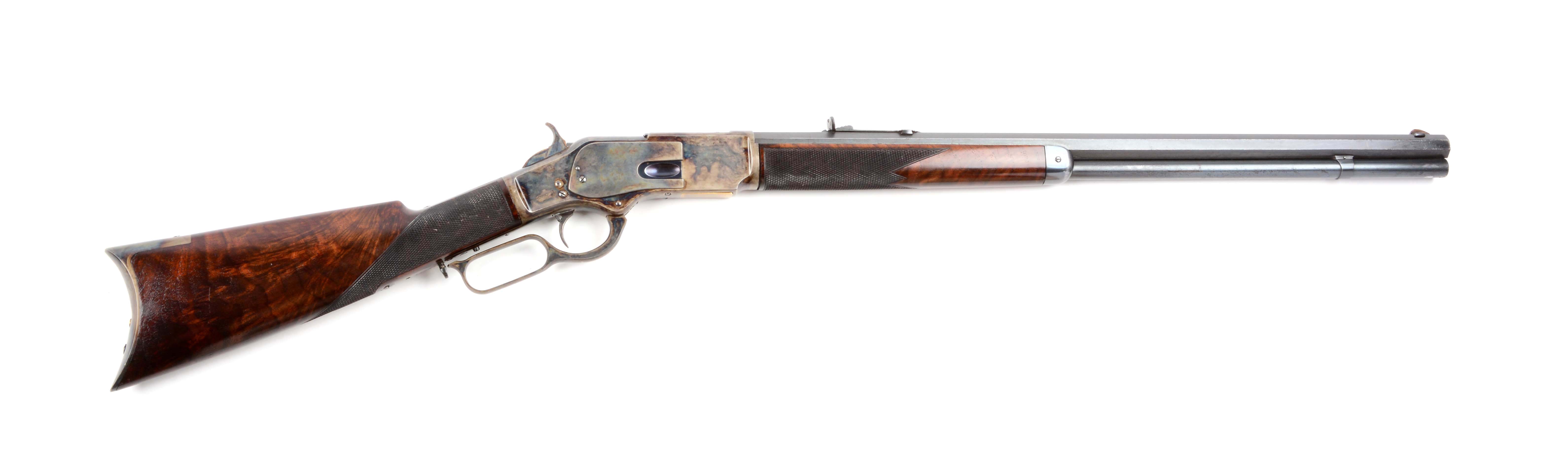 Lot Detail A Near New Winchester Model 1873 1st Model Deluxe Lever Action Sporting Rifle 1875