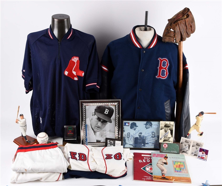CHARLIE WAGNER ESTATE COLLECTION INCLUDING BOSTON RED SOX TED WILLIAMS ITEMS.