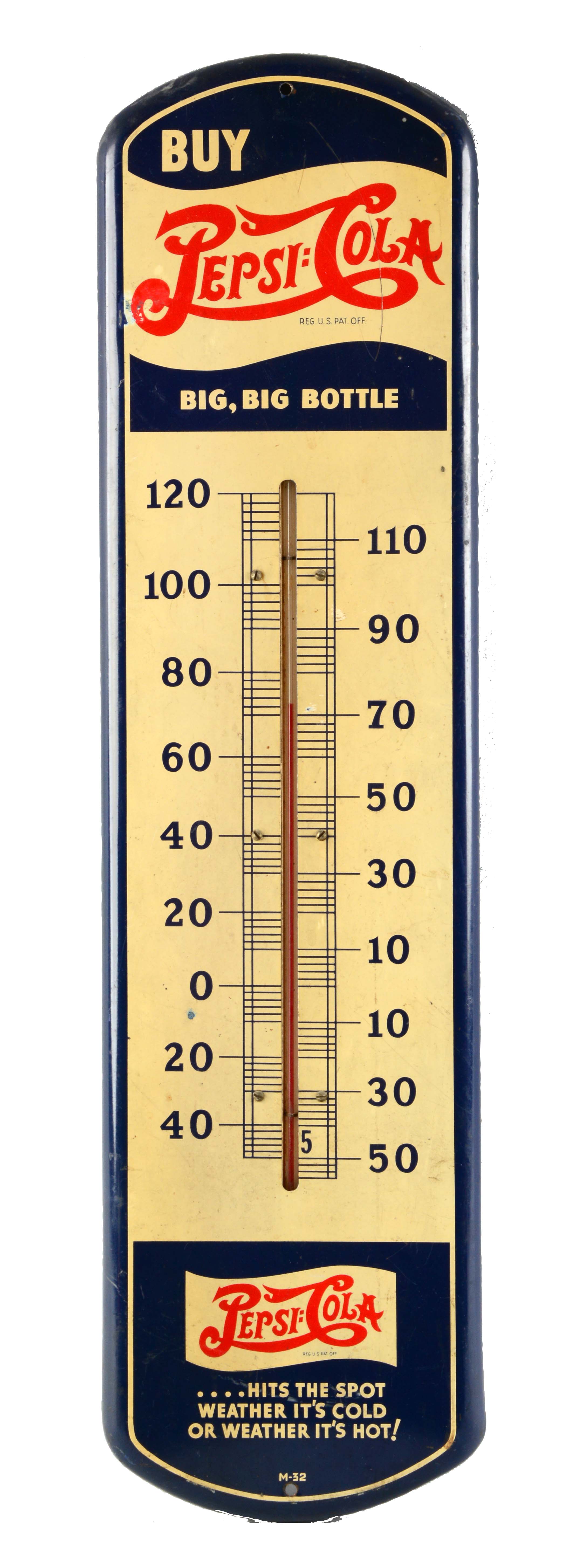 1940s Pepsi Cola Thermometer. - auctions & price archive