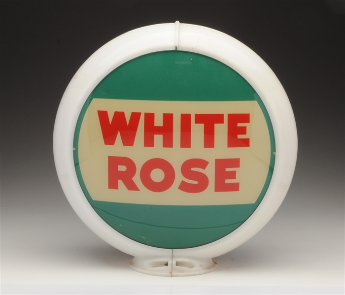 WHITE ROSE 13-1/2" GLOBE LENSES.