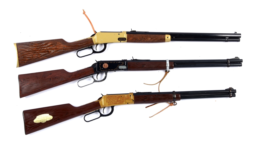 LOT OF 3 DAISY LEVER ACTION AIR RIFLES.