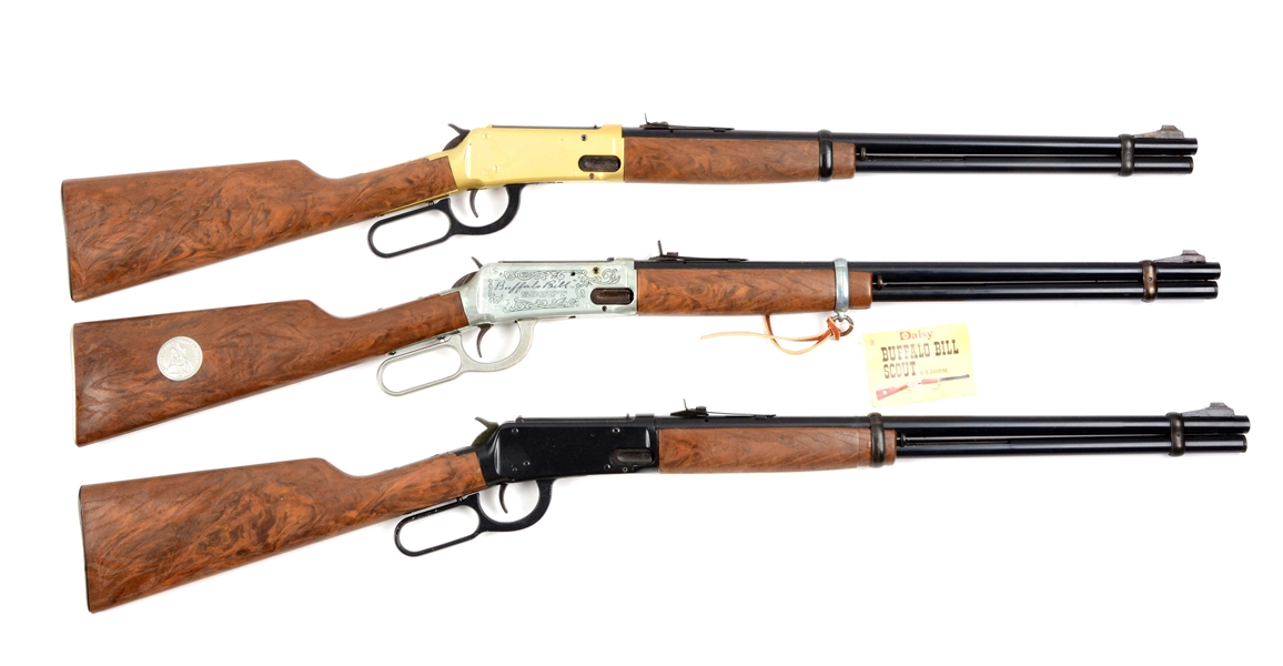 LOT OF 3 LEVER ACTION AIR RIFLES.