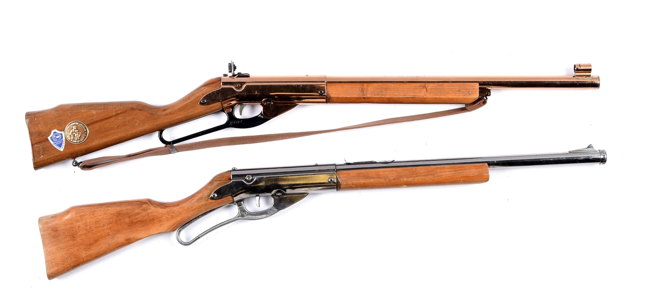 LOT OF 2 DAISY LEVER ACTION AIR RIFLES.