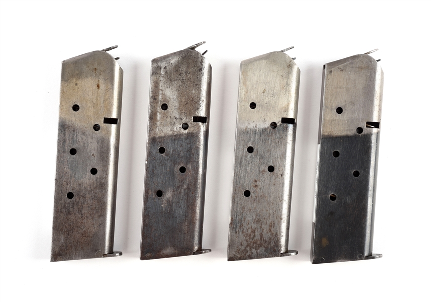 LOT OF 4: COLT 2 TONED TEMPERED 1911 MAGAZINES.