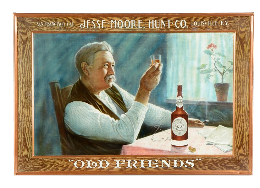 JESSE MOORE BOURBON LITHOGRAPH ON TIN.