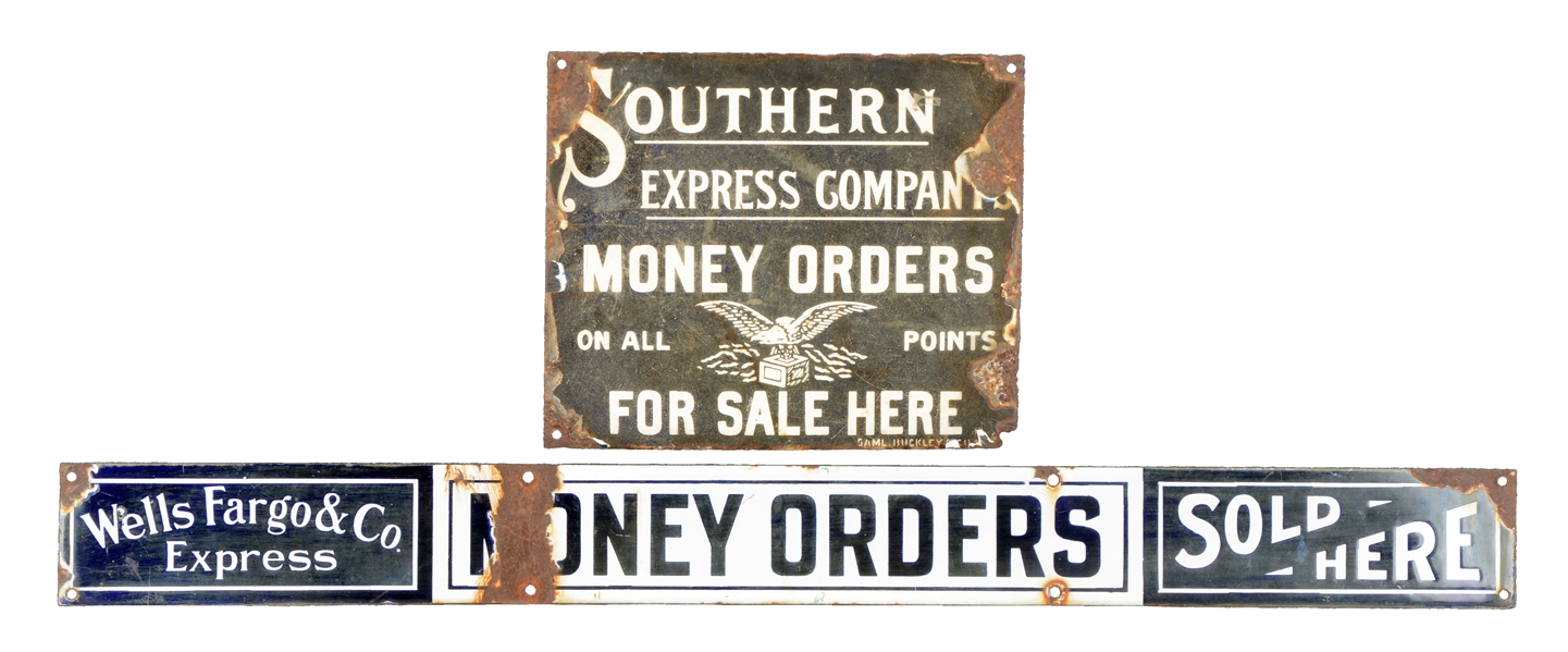 LOT OF 2: MONEY ORDERS SIGNS. 