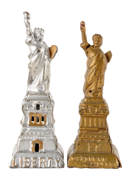 LOT OF 2: STATUE OF LIBERTY STILL BANKS.