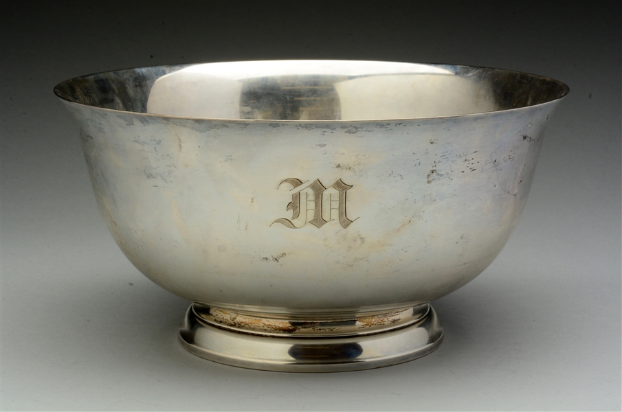 STERLING SILVER BOWL BY PAUL REVERE.