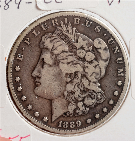 1889 CC MORGAN SILVER DOLLAR.