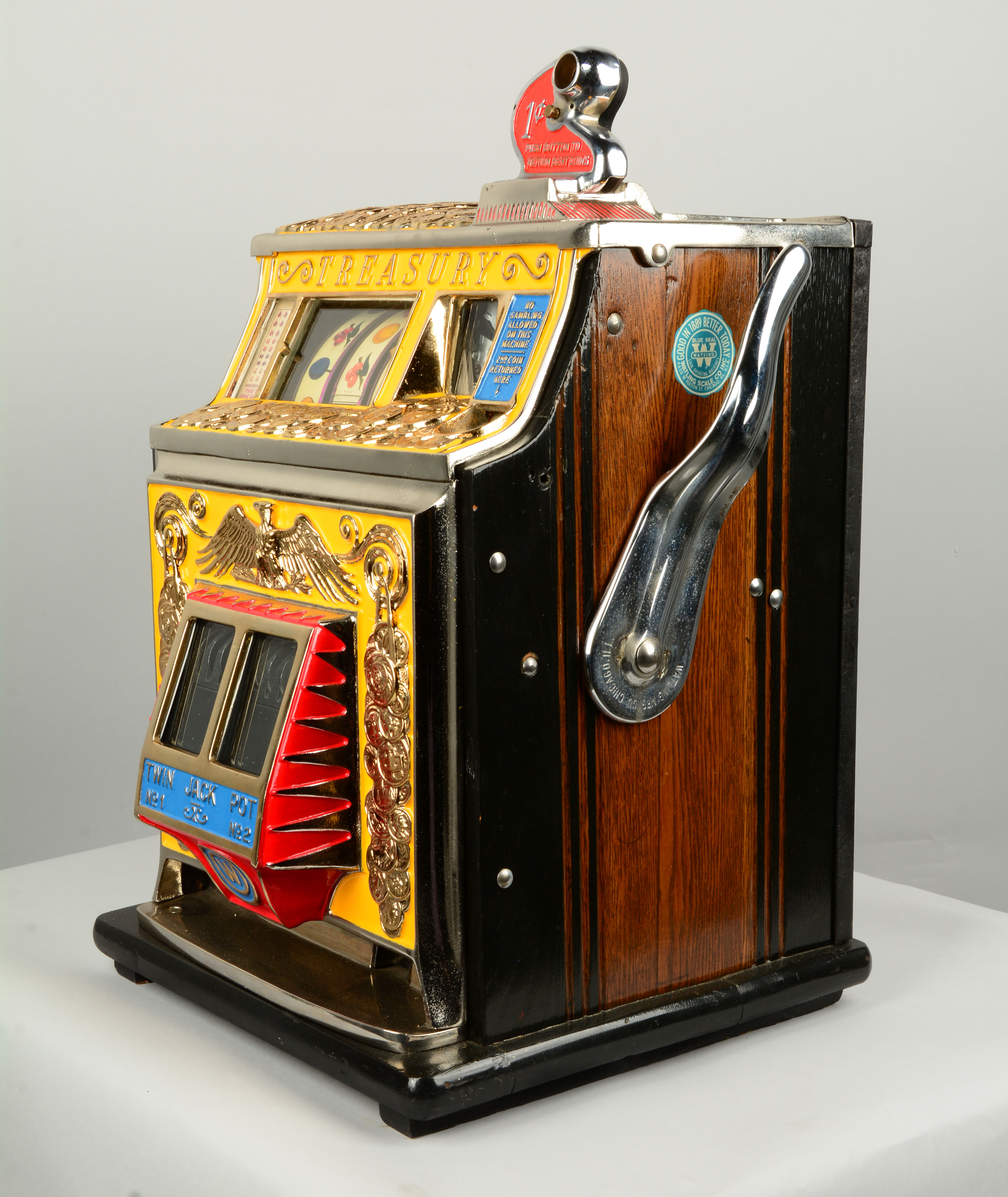 Lot Detail - **1¢ Watling Treasury Slot Machine.