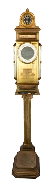 1¢ BRASS CHICLETS GUM VENDING SCALE. 