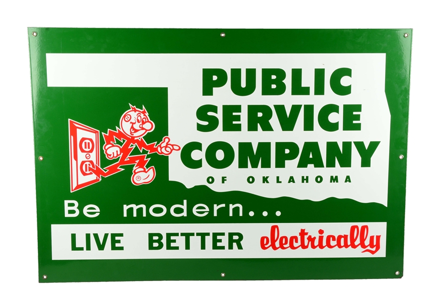 PUBLIC SERVICE CO. ADVERTISING SIGN.