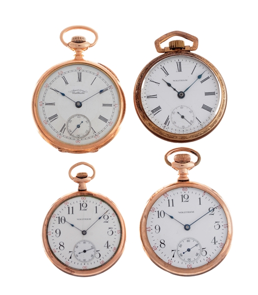 LOT OF 4: POCKET WATCHES.