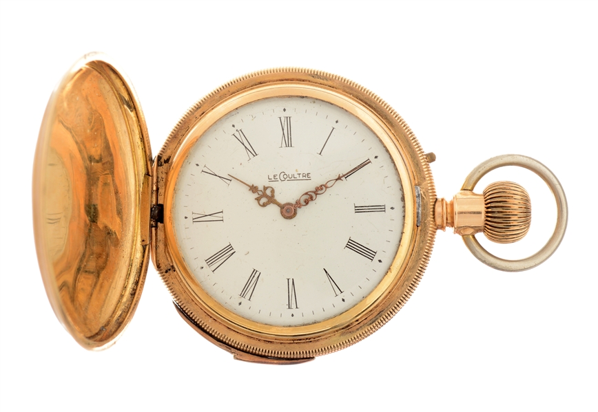 LECOULTRE SIGNED DIAL EROTICA REPEATER POCKET WATCH.