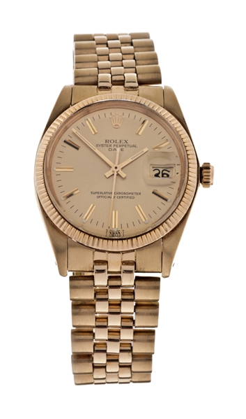 ROLEX 14K YELLOW GOLD DATE UNI-SEX REFERENCE 1500