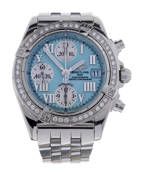 BREITLING STAINLESS STEEL CHRONOGRAPH COCKPIT UNI-SEX REFERENCE A13358 CASE SERIAL 2086326
