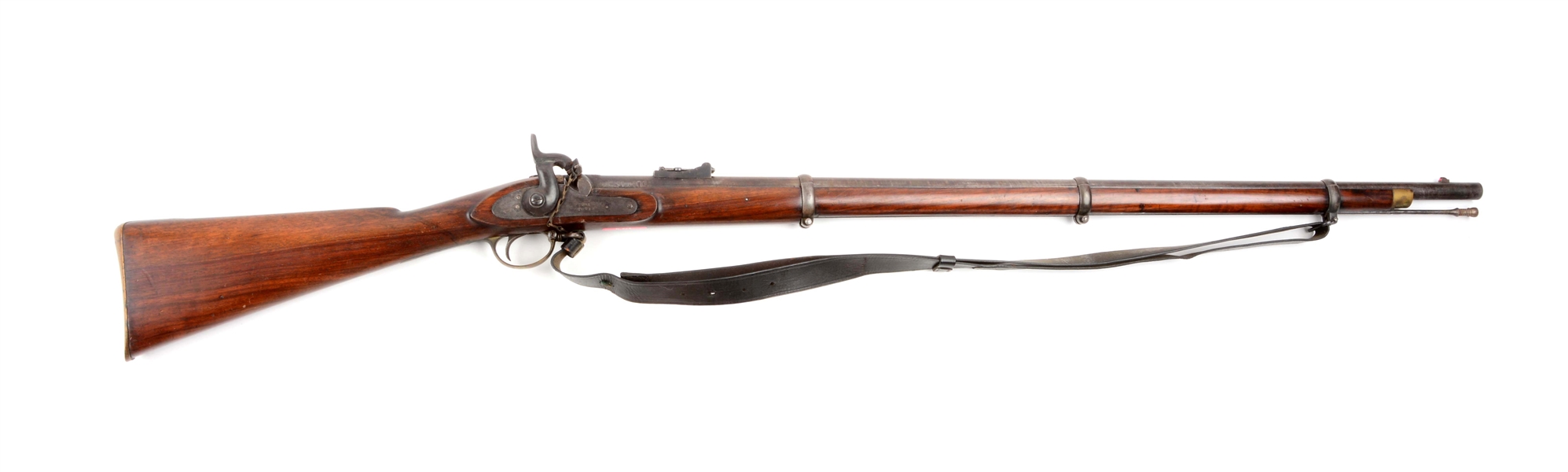 (A) BRITISH MODEL 1853 ENFIELD RIFLE MUSKET WITH SLING.