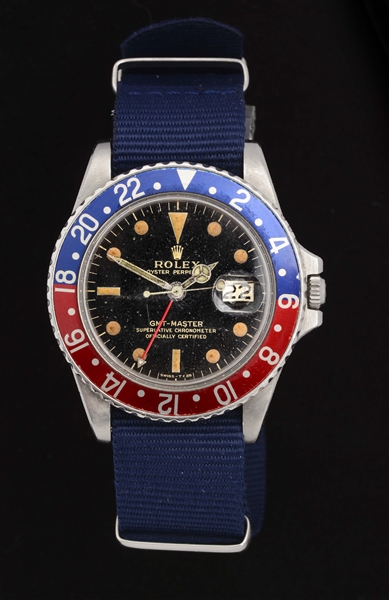 ROLEX STAINLESS STEEL GMT "PEPSI" UNI-SEX REFERENCE 1675 CASE SERIAL NO. 1493XXX.