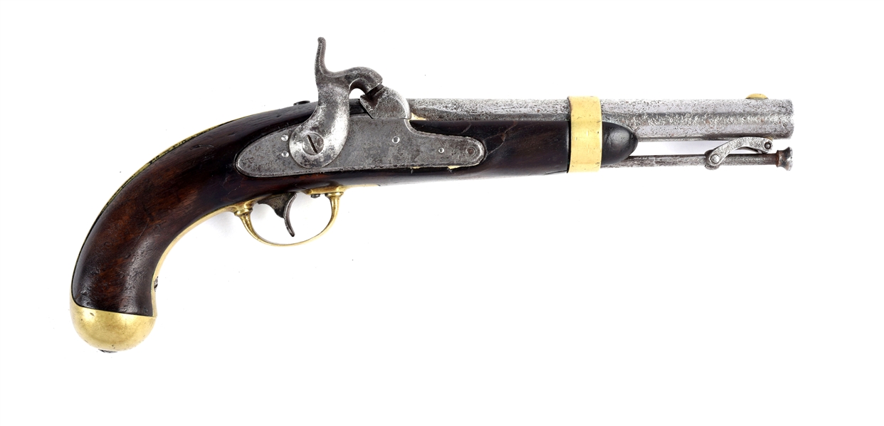 (A) U.S. MODEL 1842 SINGLE SHOT PERCUSSION MARTIAL PISTOL.