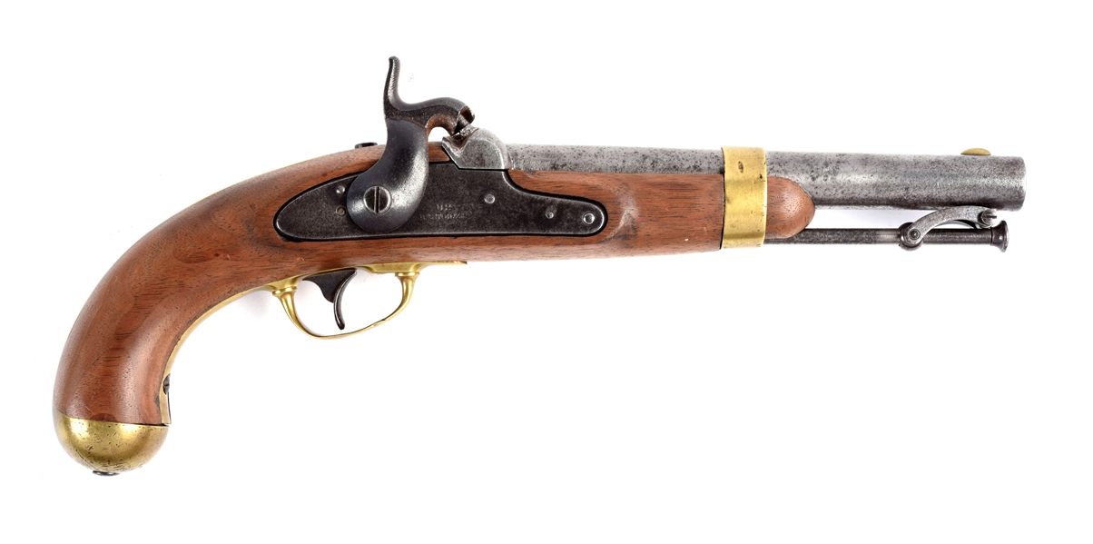(A) U.S. MODEL 1842 SINGLE SHOT PERCUSSION MARTIAL PISTOL.