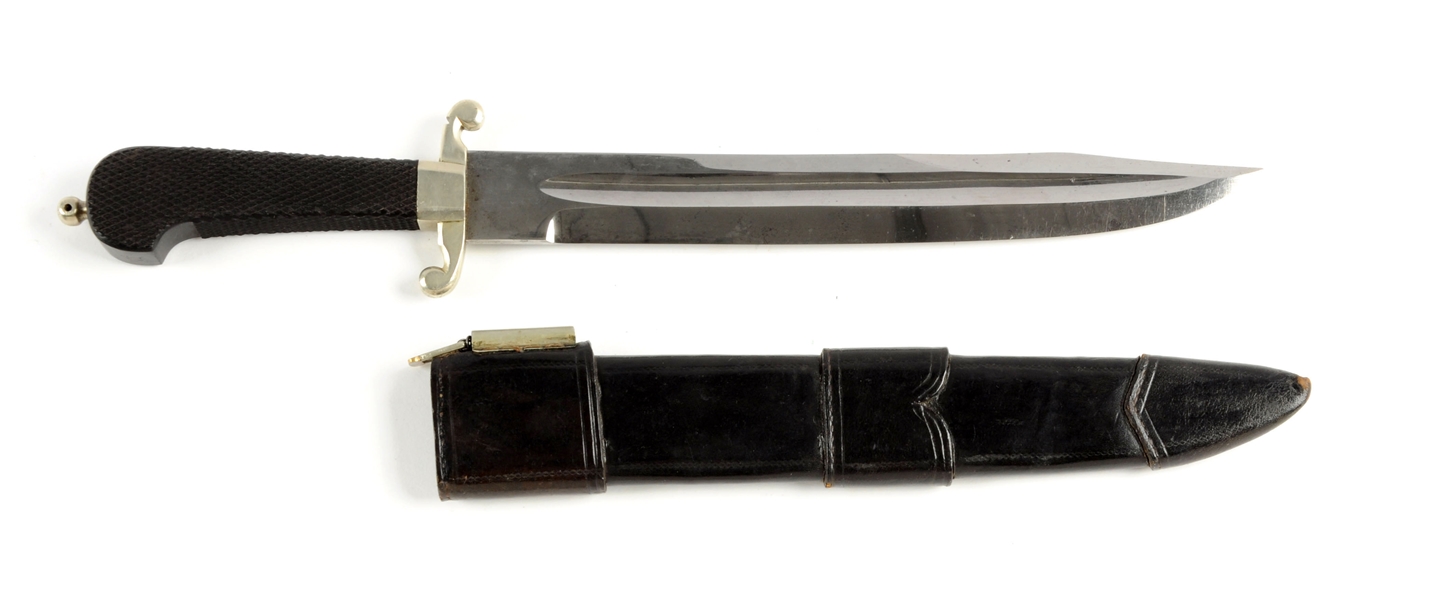 LARGE “EXPLORER” BOWIE KNIFE BY GEORGE BUTLER & CO., SHEFFIELD.