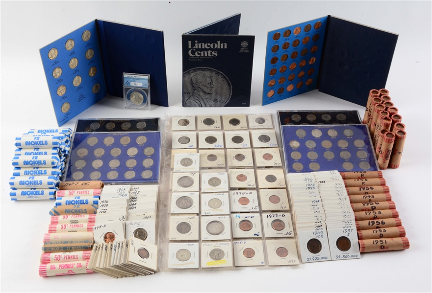 LARGE COLLECTION OF U.S. COINS.