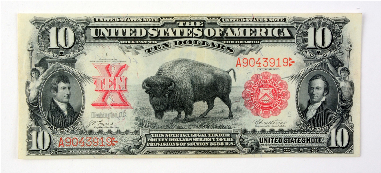 $10.00 1901 UNITED STATES NOTE "BISON" FR 115.