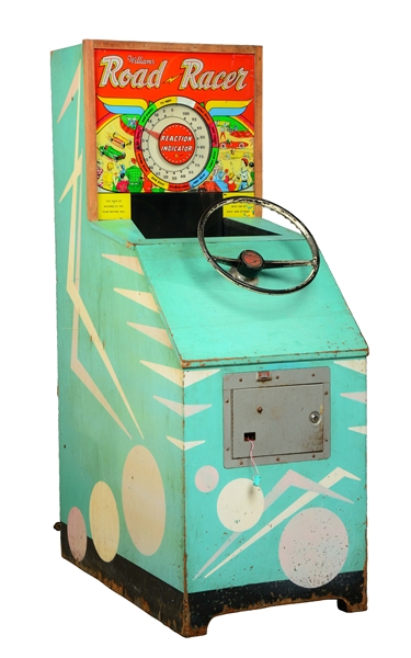 10¢ WILLIAMS ROAD RACER DRIVING ARCADE GAME. 
