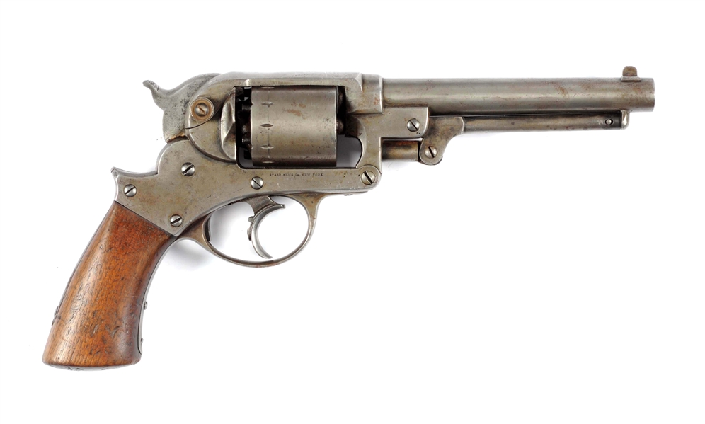 (A) STARR ARMS CO. DOUBLE ACTION MODEL 1858 ARMY REVOLVER.