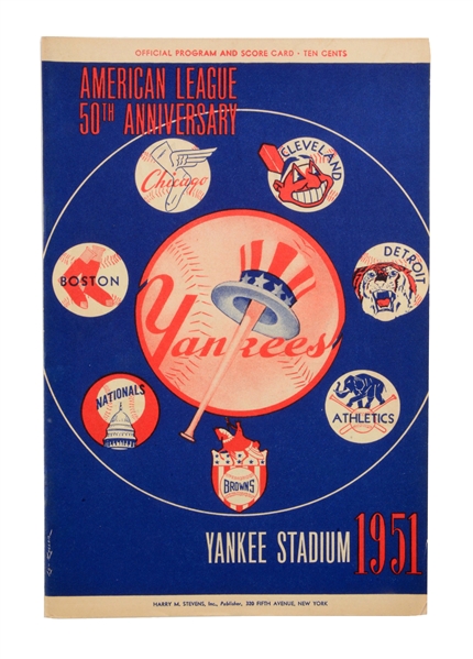 APRIL 17, 1951 MICKEY MANTLE FIRST GAME PROGRAM.