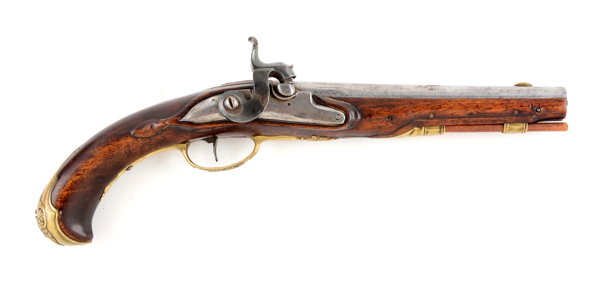 (A) FINE BELGIAN PERCUSSION OFFICERS PISTOL BY DAMOUR.