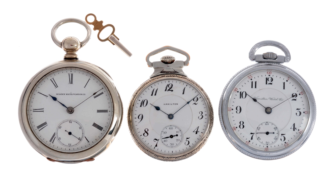 LOT OF 3: POCKET WATCHES. 