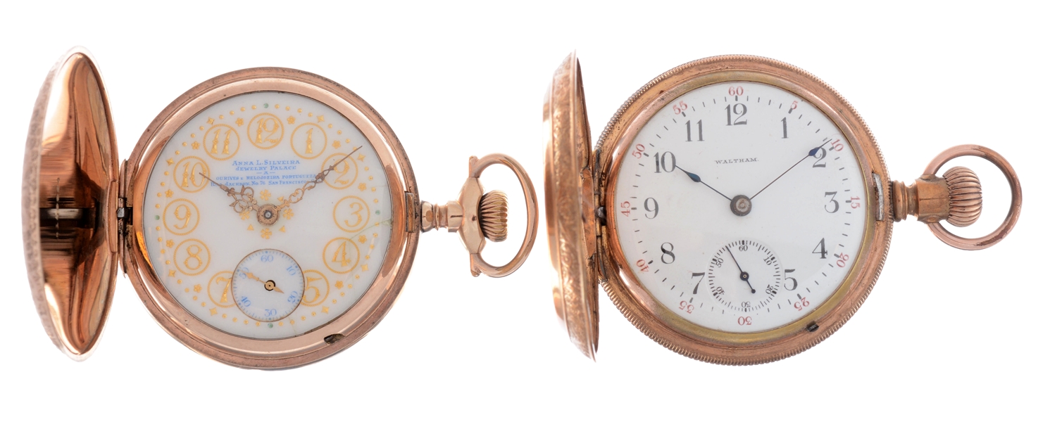 LOT OF 2: WALTHAM POCKET WATCHES. 