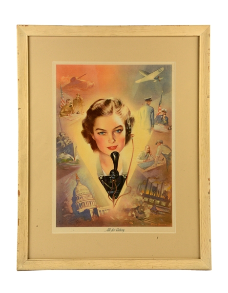 A LARGE WWII PRINT TITLED "ALL FOR VICTORY." 