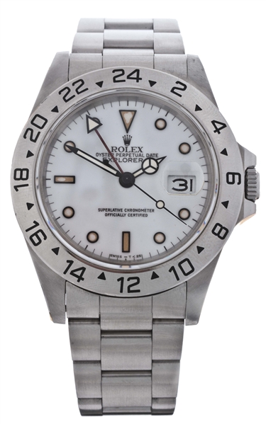 ROLEX STAINLESS STEEL EXPLORER II REFERENCE 16570 CASE SERIAL R716XXX