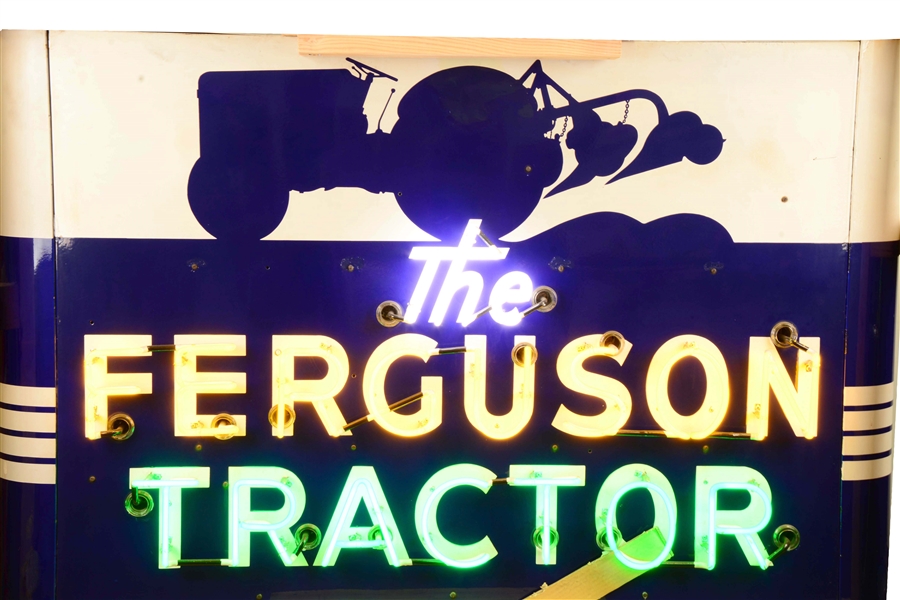 THE FERGUSON TRACTOR PORCELAIN NEON SIGN W/ DOUBLE BULLNOSE. 