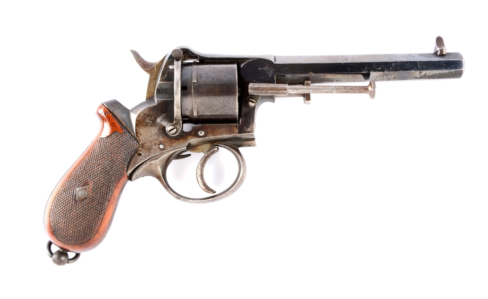 (A) HIGH CONDITION ENGLISH TYPE SYSTEME LEFAUCHEAUX PIN-FIRE DOUBLE ACTION REVOLVER.