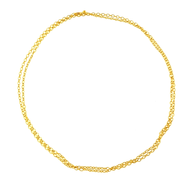18K YELLOW GOLD NECKLACE.