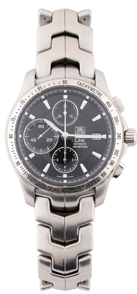 TAG HEUER LINK AUTOMATIC STAINLESS STEEL CHRONOGRAPH MENS WATCH.