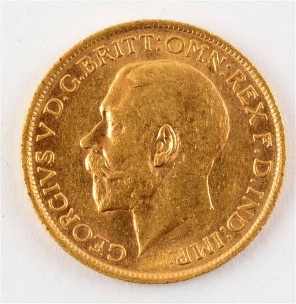 GOLD 1911 GREAT BRITAIN SOVERIGN.